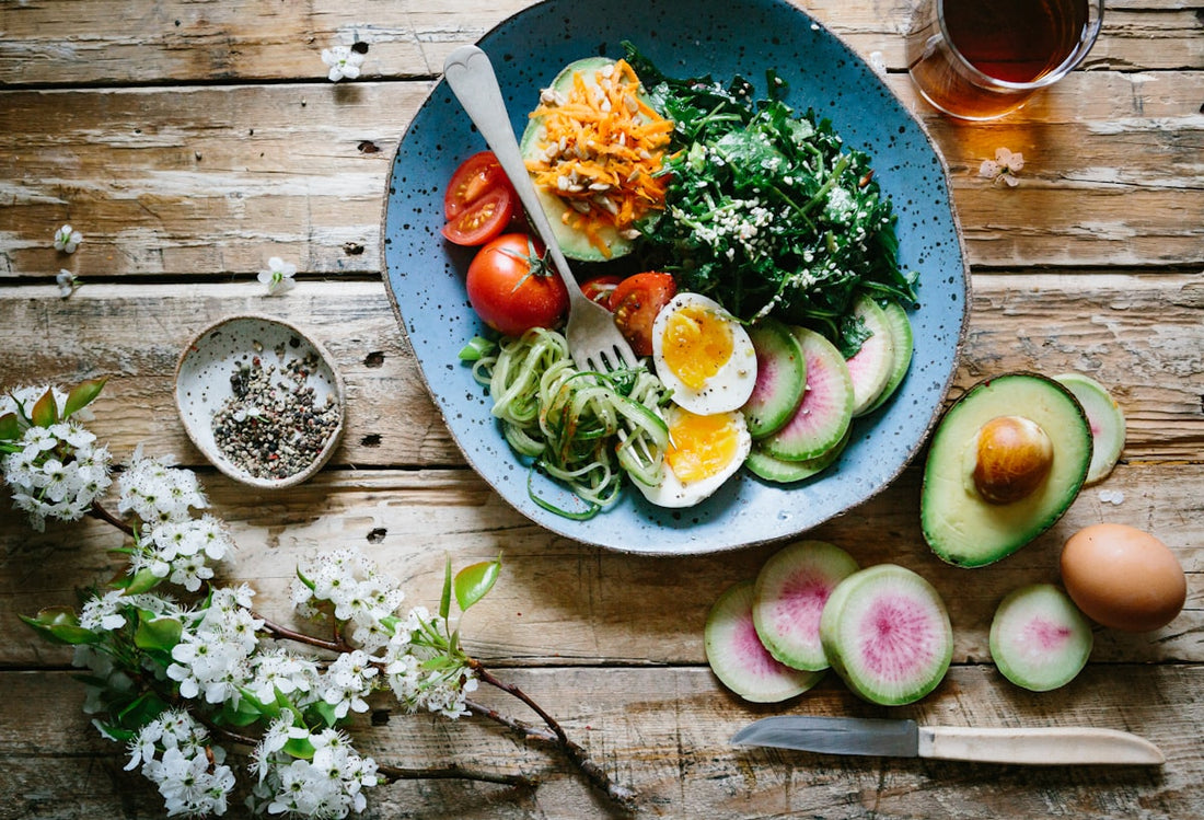 Healthy athletic nutrition — vegetables, protein, and whole foods