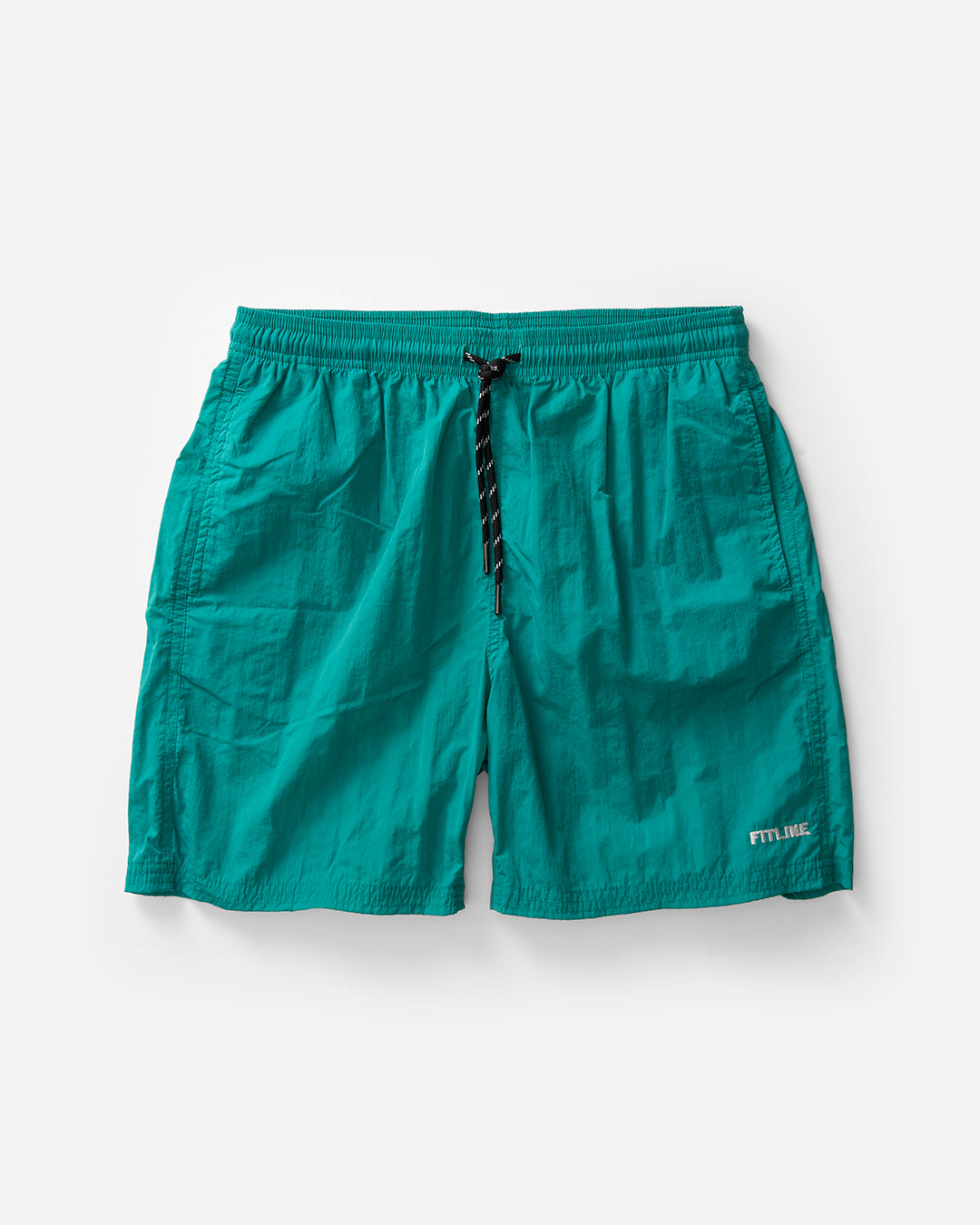 Fitline Nylon Shorts - Teal Green