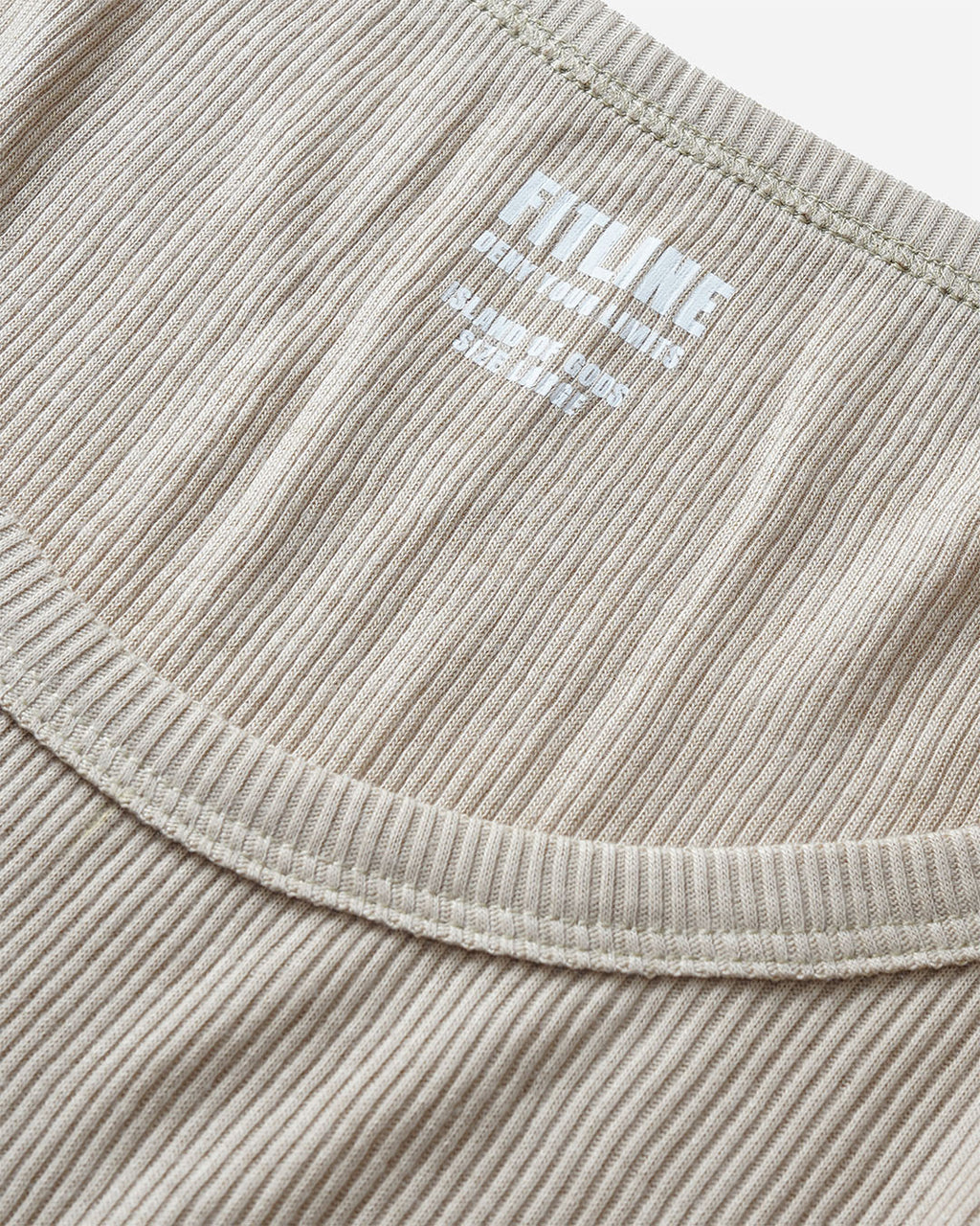 Fitline Ribbed Tank Top - Khaki