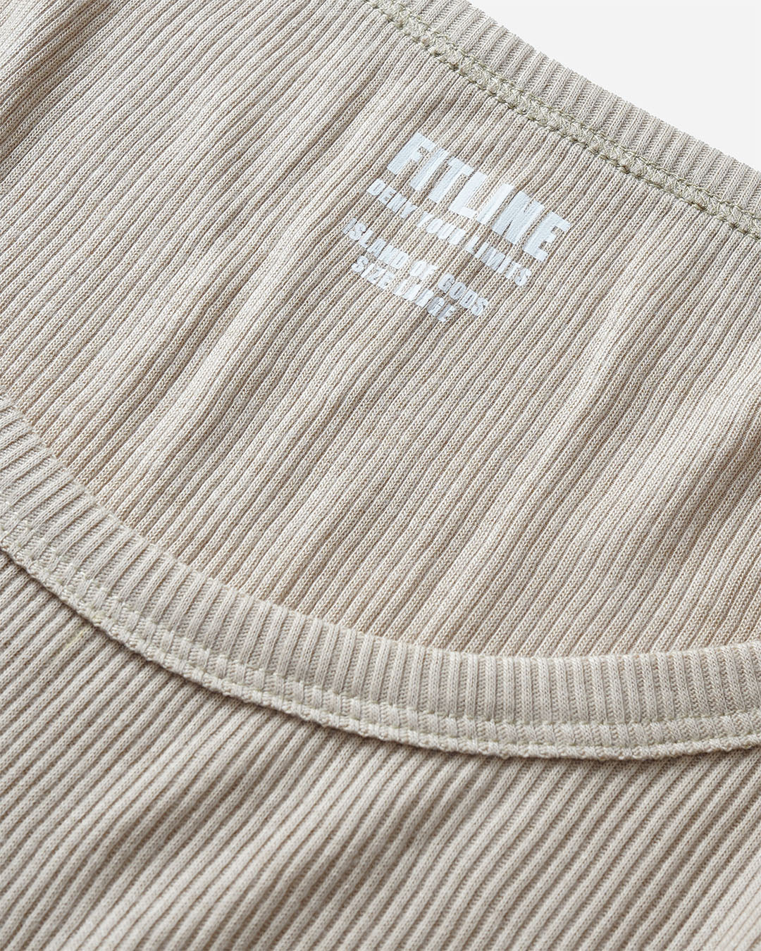 Fitline Ribbed Tank Top - Khaki
