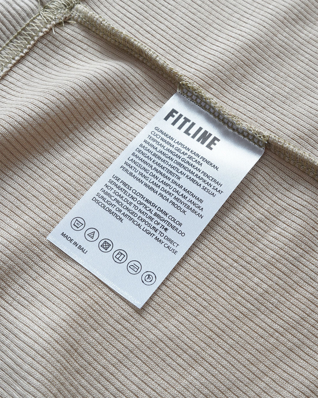 Fitline Ribbed Tank Top - Khaki
